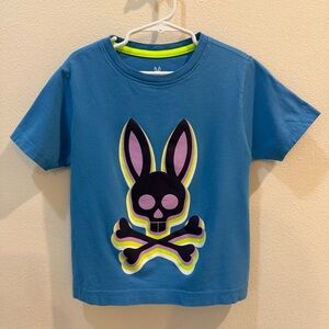 Psycho Bunny Graphic Tee Tshirt Kids Boys Size XS 5-6 Pima Cotton